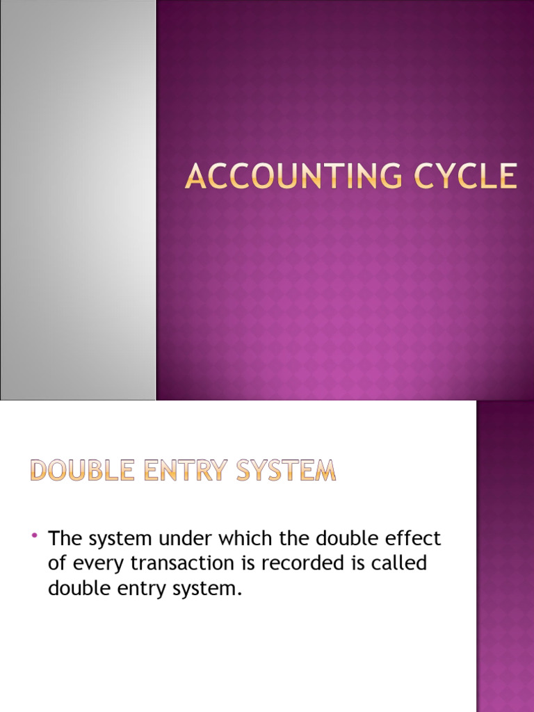 Accounting Chapter 3 Accounting Cycle PDF Debits And Credits Expense