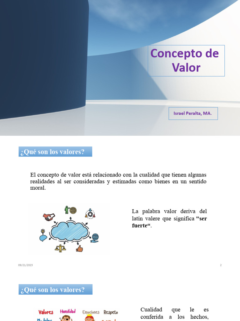 Concepto y Significado del Valor | PDF | Razón | Concepto