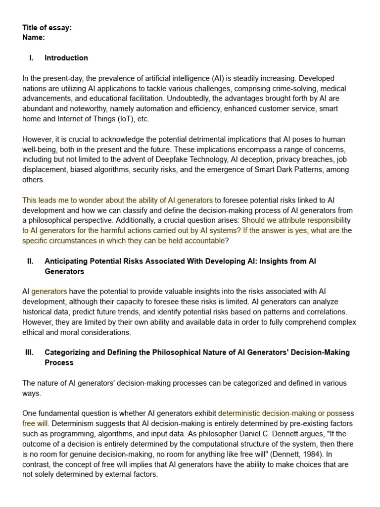 AI Generators: Accountability and Ethics | PDF | Artificial ...