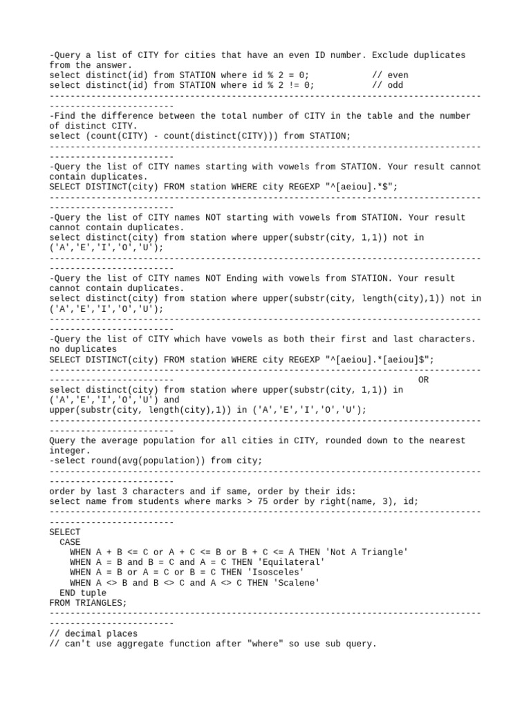 Sql hacker rank pdf data model mathematics