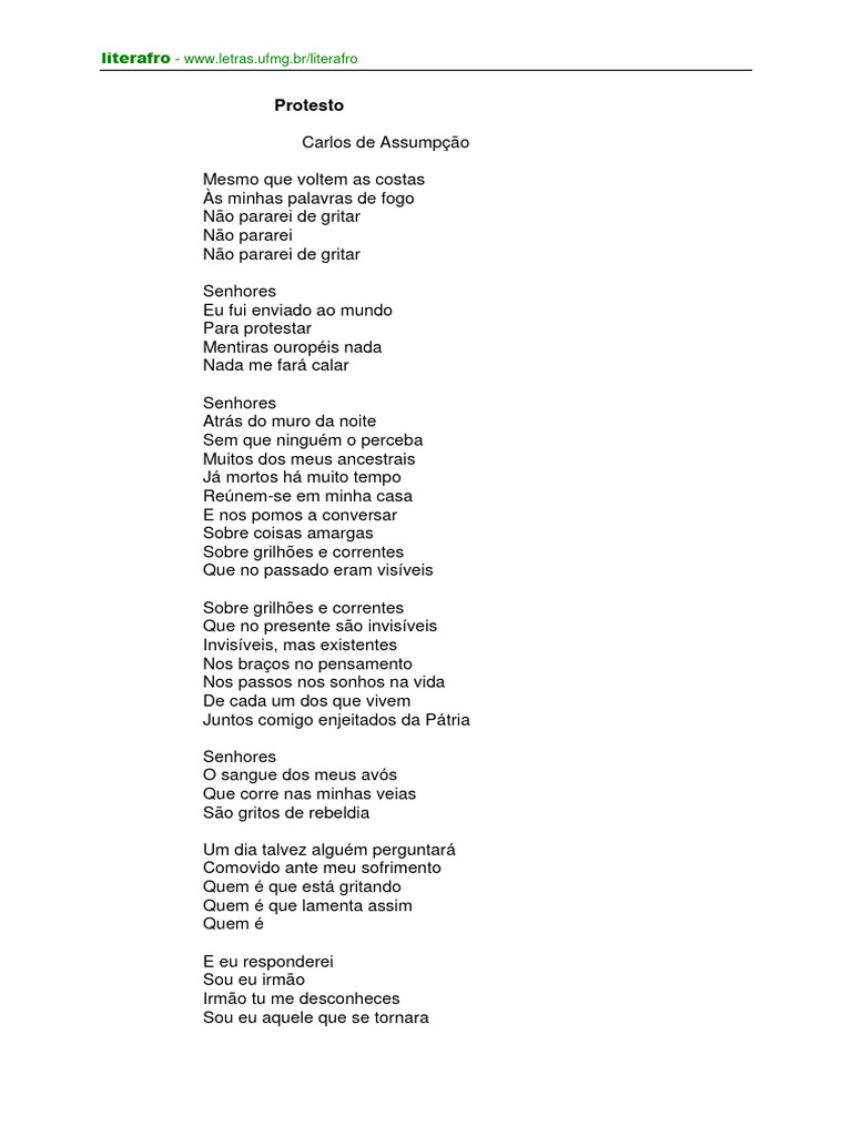 Carlos de Assumpo Protesto PDF Liberdade