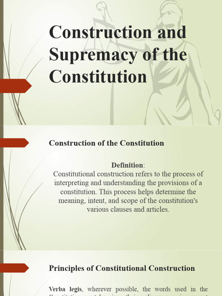 Construction and Supremacy PDF Article Two Of The United States