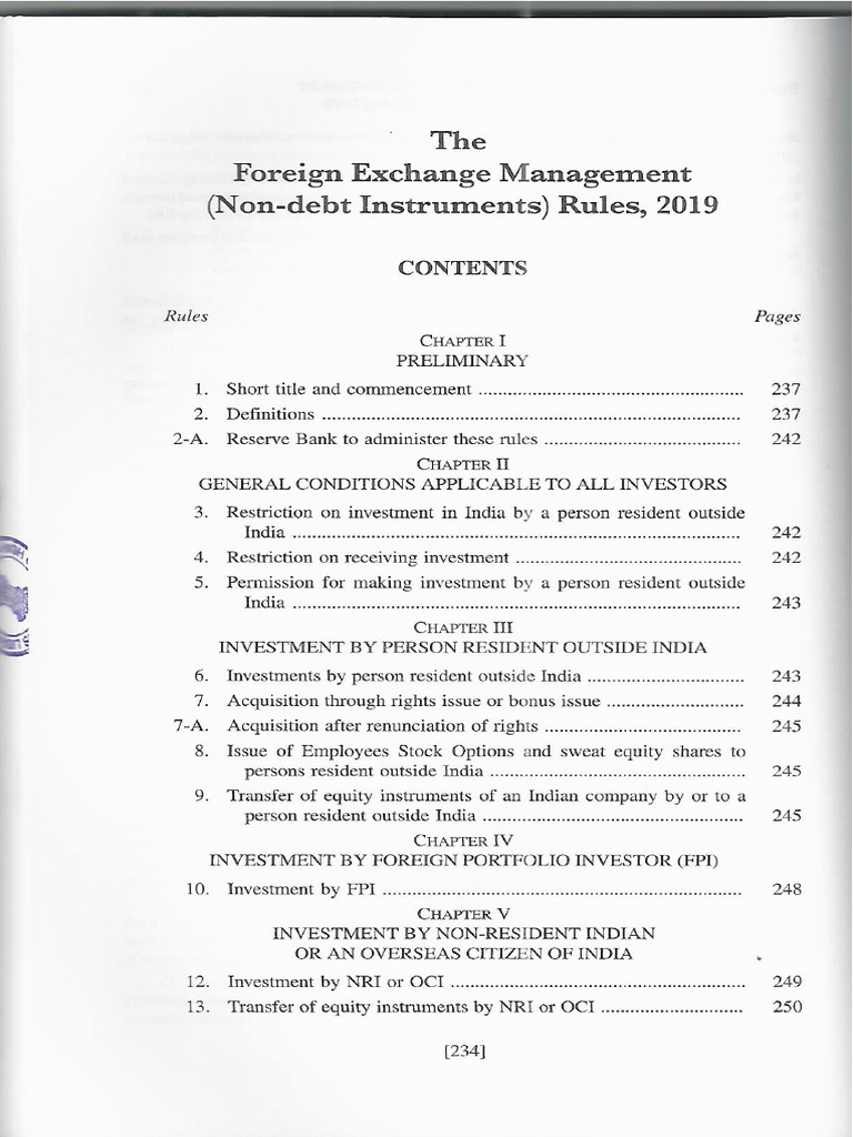 FEM Non-Debt Instruments Rules 2019 | PDF | Foreign Direct Investment ...