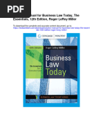 Solution Manual For Business Law Today The Essentials 12th Edition Roger Leroy Miller