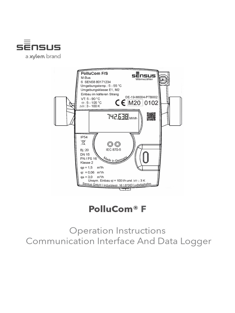 EN - PolluCom F Communications Manual | PDF | Radio | Flow Measurement