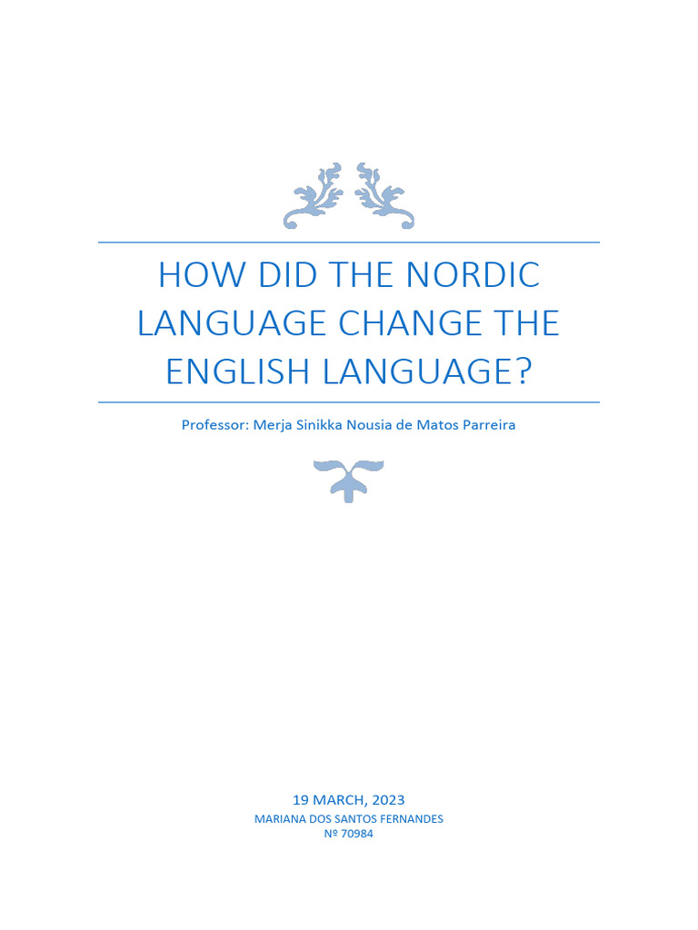 Nordic Influence on English Language | PDF | English Language | English ...
