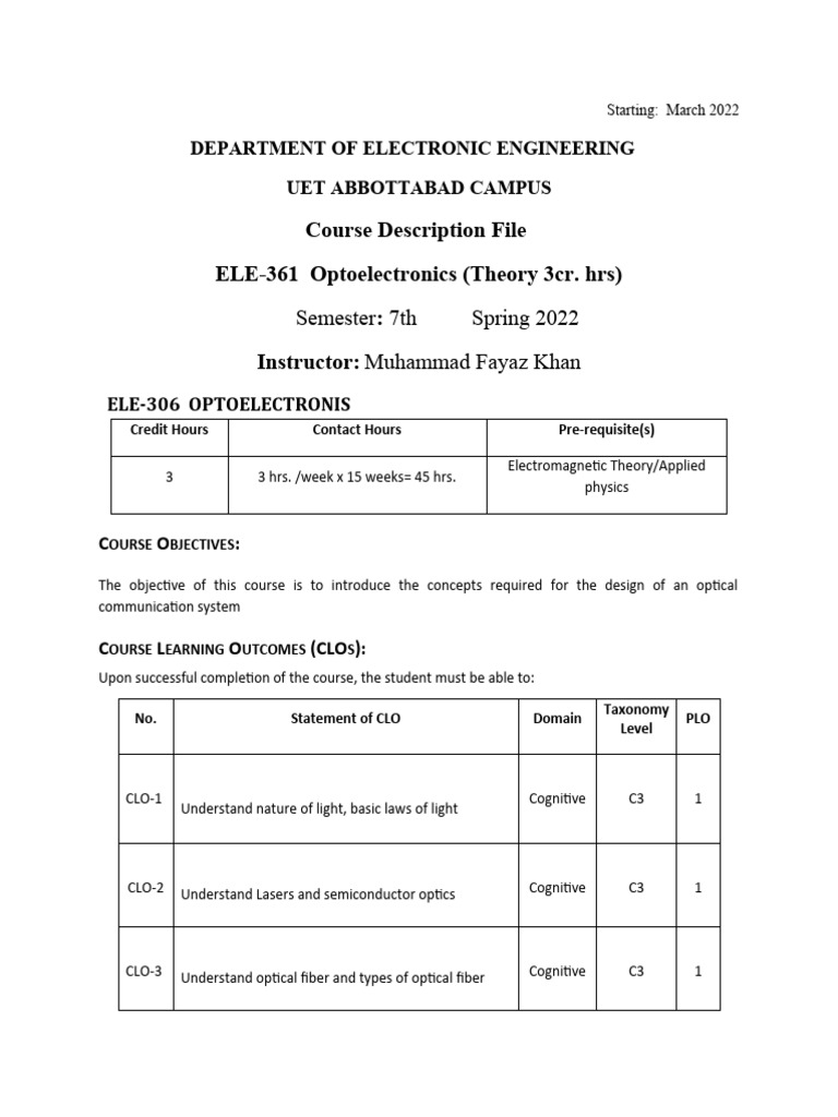 CDF Optoelectronics 2022 PDF Fiber Optic Communication Laser