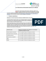 COCIR List of Restricted and Declarable Substances For Medical Devices - July 2023