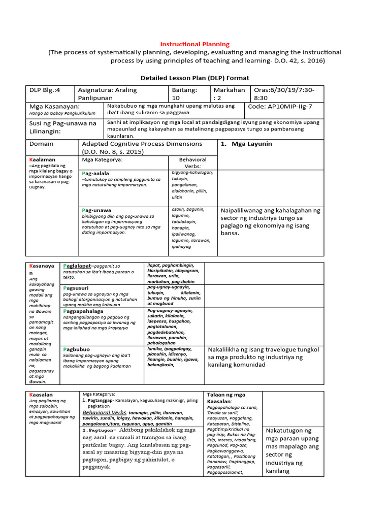 Instructional planning pdf