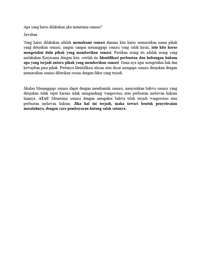 Apa yang harus dilakukan jika menerima somasi PDF