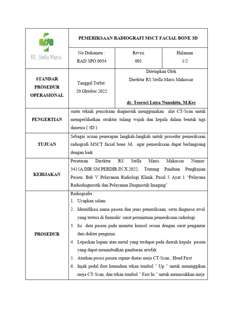 MSCT Fecial Bone 3D | PDF