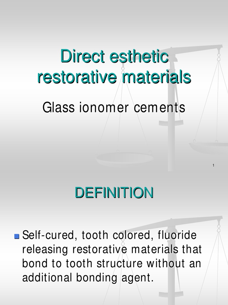 Lecture 5 & 6 - Glass Ionomer Cements (Slides) | PDF | Dental Composite ...