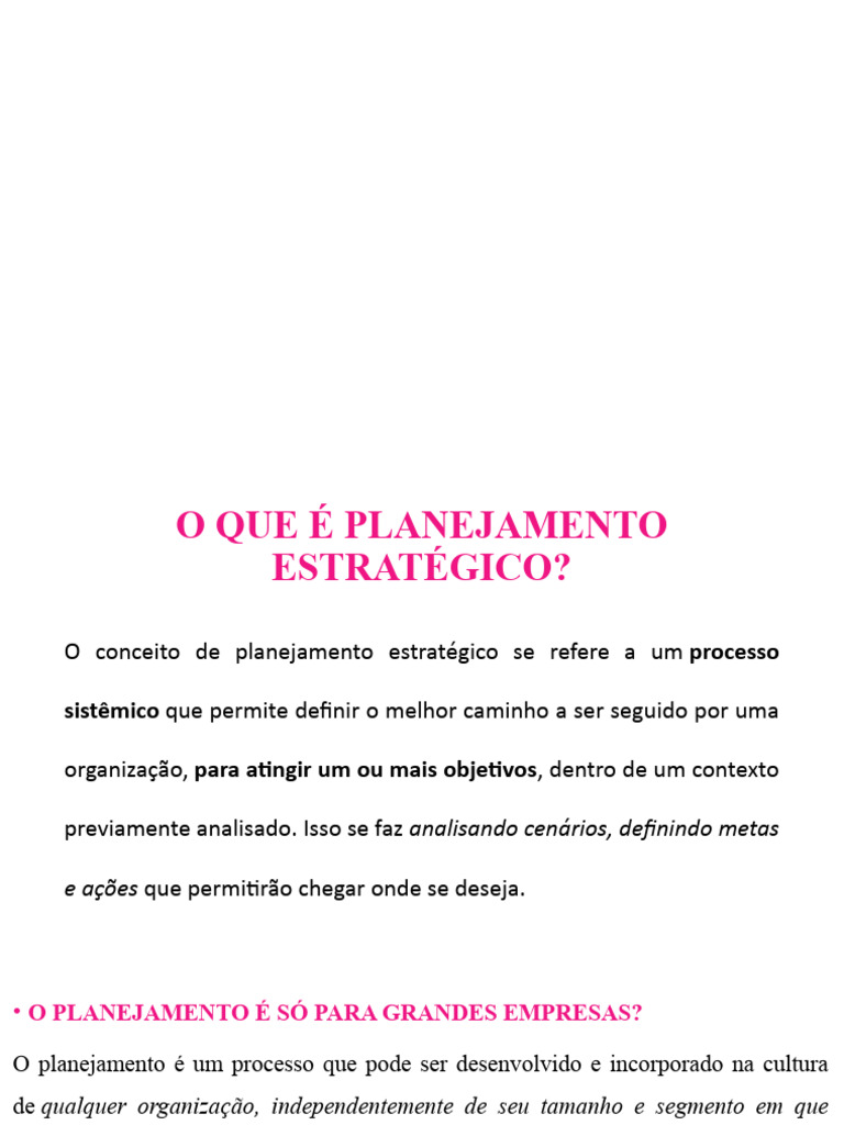 Planejamento Estratégico | PDF | Análise SWOT | Planejamento