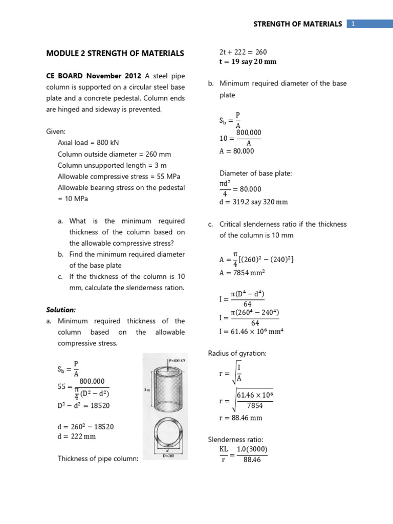 Strength of Materials: Combined Loading Solutions | PDF | Beam ...