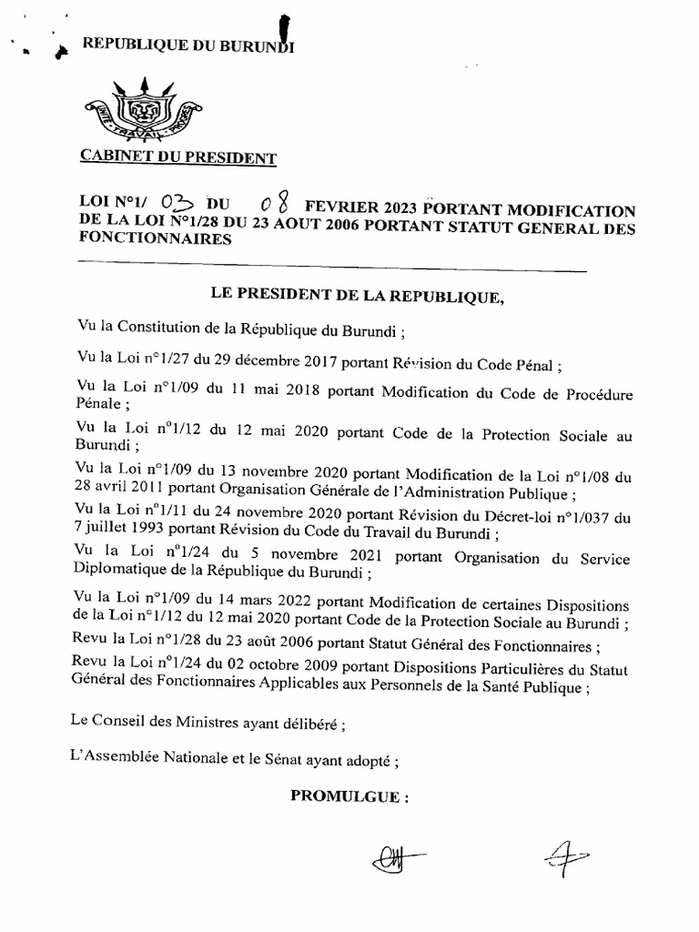 Statut General Des Fonctionnaires | PDF