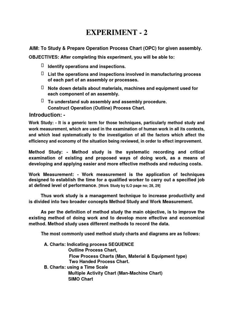 Operation Process Chart Overview | PDF
