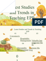 Latest Studies and Trends in Teaching EPP