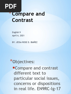 Compare and Contrast