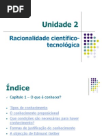 UNIDADE 2 -  Cap I- O que é conhecer