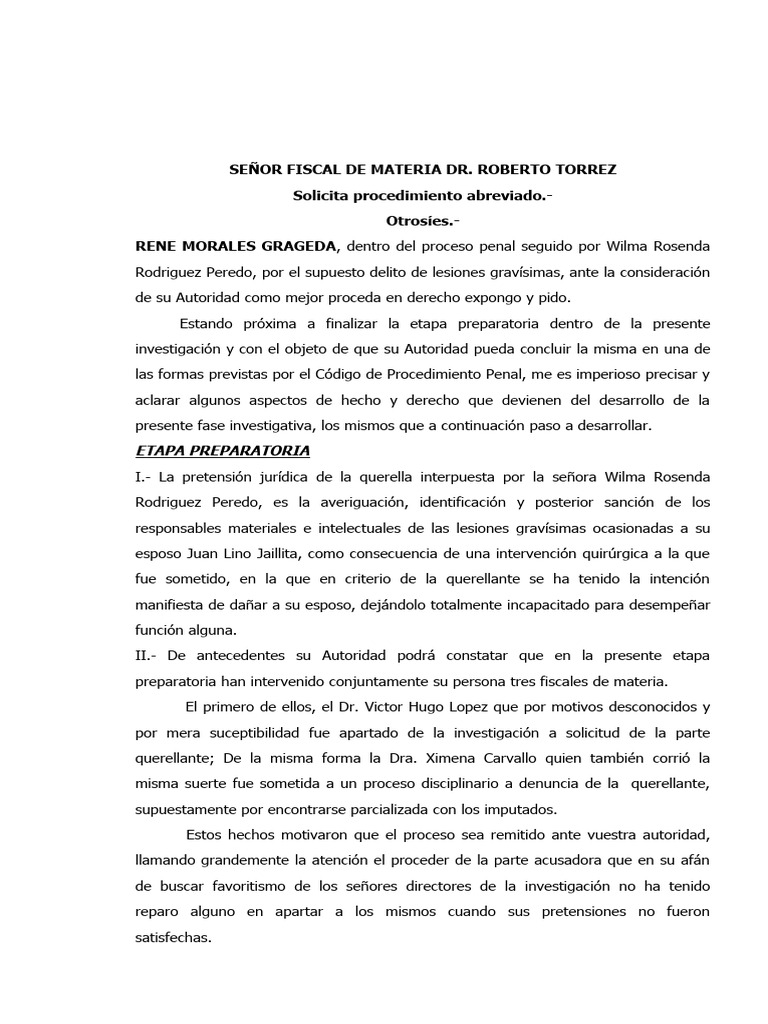 Abreviado lesiones graves pdf anestesia queja