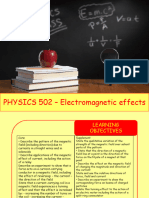 Physics 502 - Electromagnetic Effects