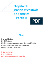 Chapitre 7-La Codification Et Contrôle de Données-PartieII