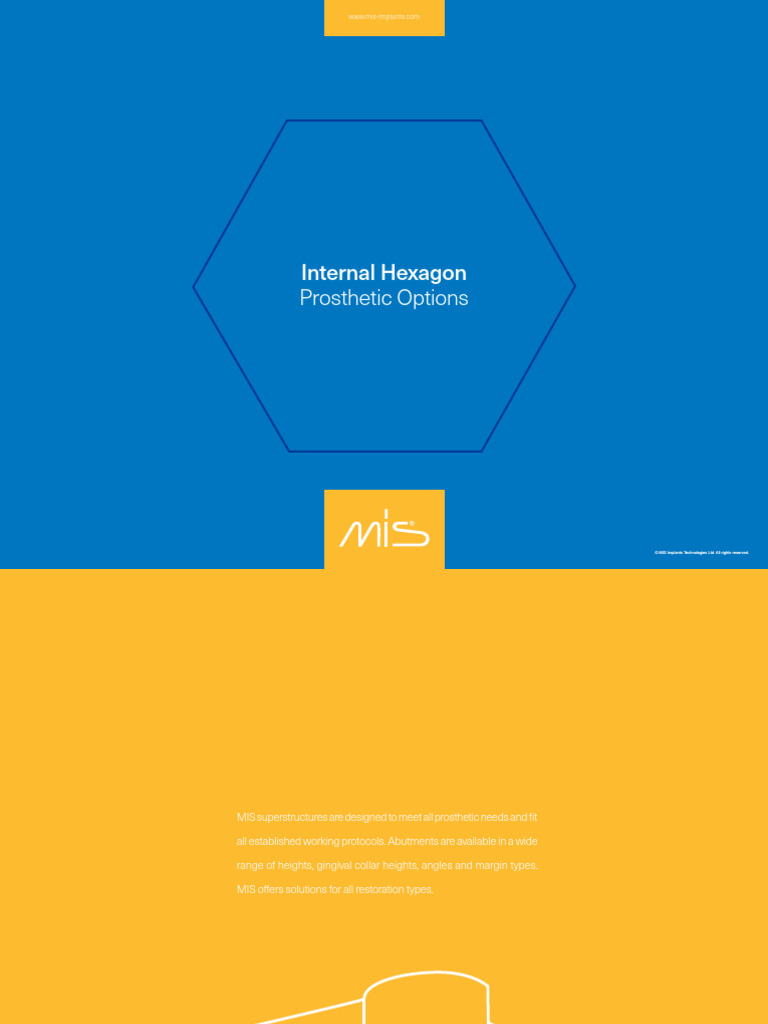 MIS Internal Hex Prosthetic Options | PDF | Dental Implant | Equipment