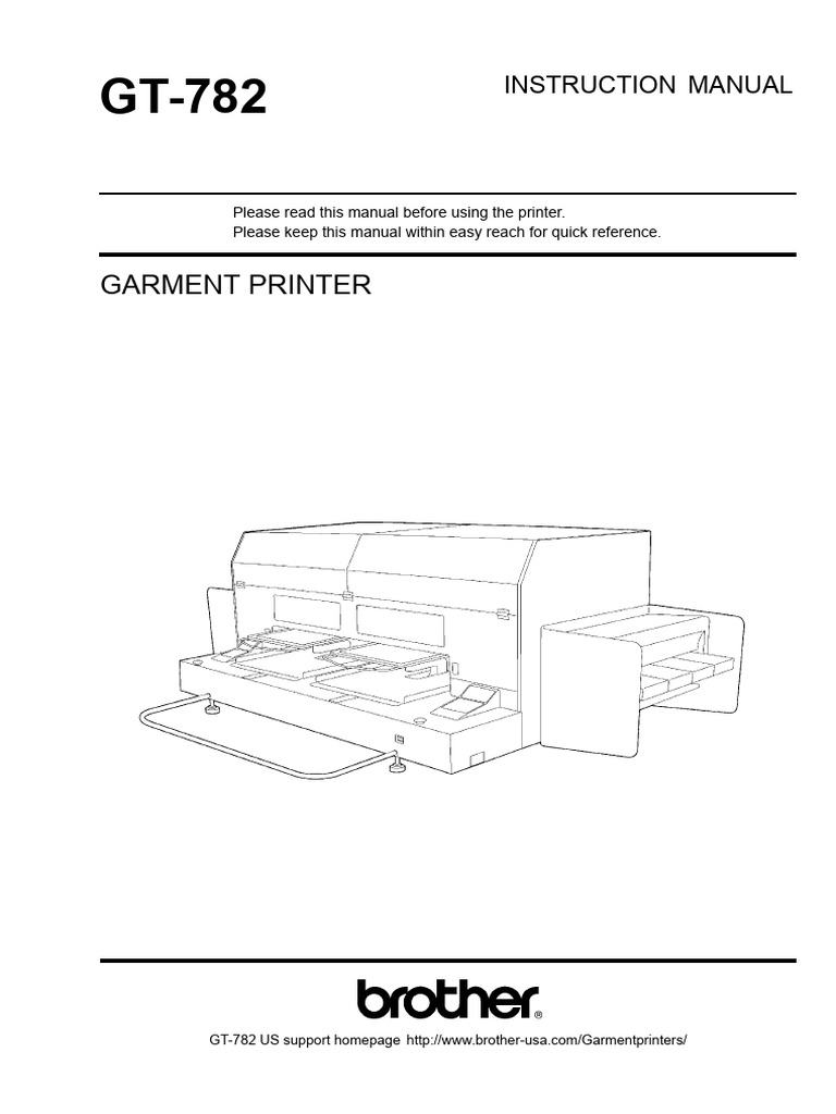 Brother Printer GT782 PDF Printer T Shirt