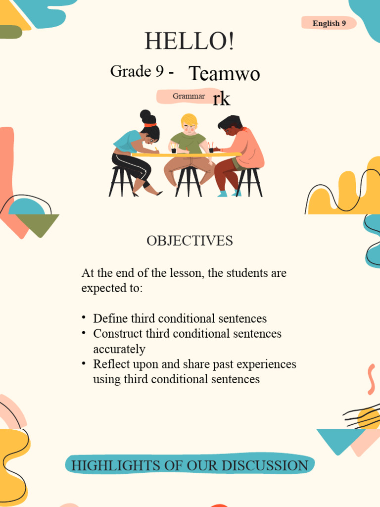 Demo in Grammar English 9 PDF Verb Cognitive Science