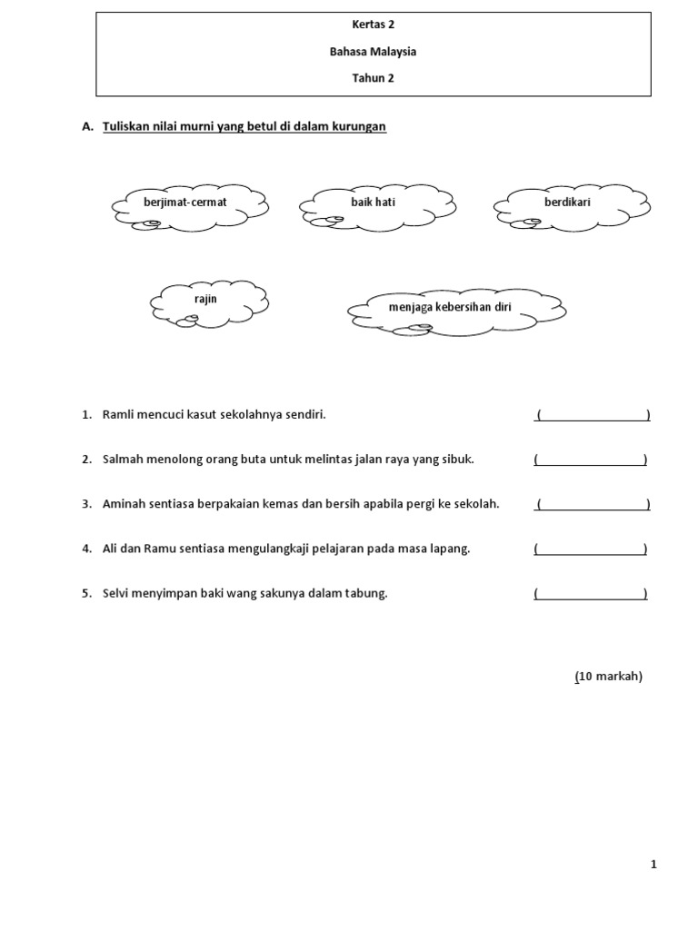 Ujian Bulanan Ogos Sjk T Simpang Lima Pdf