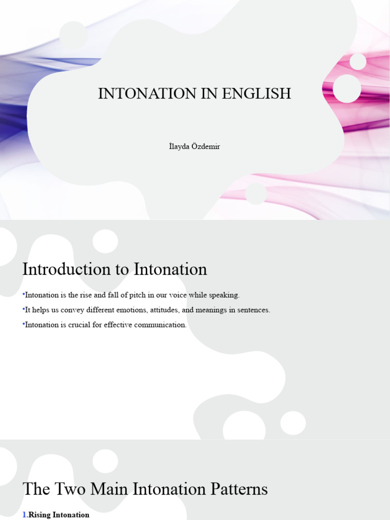 Intonation in English | PDF | Question | Human Communication