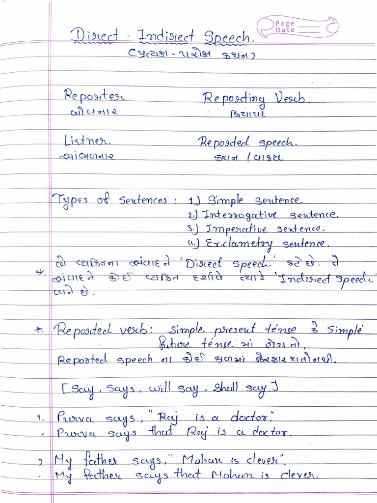English Grammar Direct Indirect | PDF