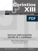 GELABERT BALLESTER, M. Mutua Implicacion Entre Fe y Caridad. 2013