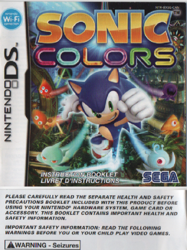 Sonic Colours DS CA Manual | PDF