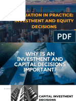 Valuation in Practice Investment and Equity Decisions - BLK 1