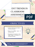 Recent Trends in Classroom Assessment