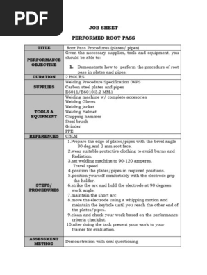 JOB SHEET