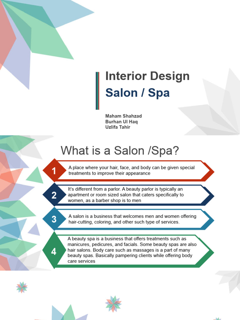 Interior Design Case Study Salon | PDF
