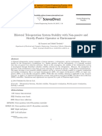 Bilateral Teleoperation System Stability With Non-Passive and Strictly-Passive Operator or Environment