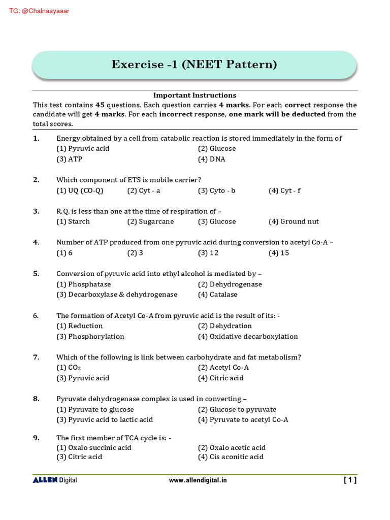 Respiration | PDF | Cellular Respiration | Adenosine Triphosphate