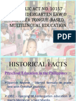 The Kindergarten Education Act