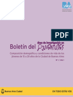 Boletin Del Area de Investigacion en Juventudes - DGPJ - Numero 01