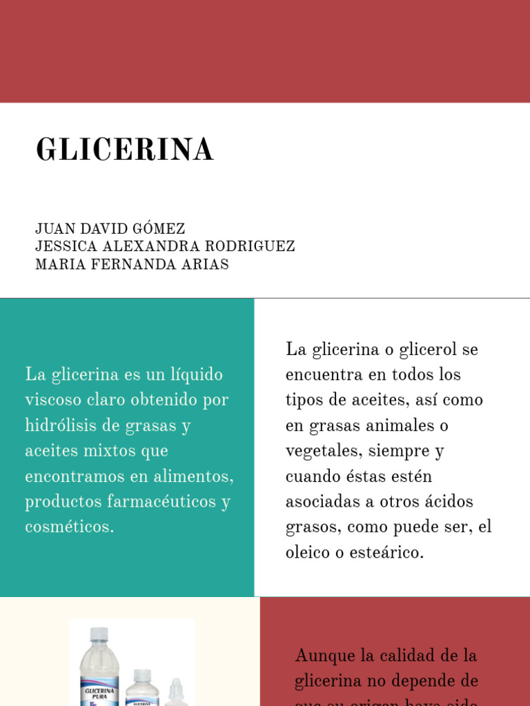 GLICERINA PDF Glicerol L pido