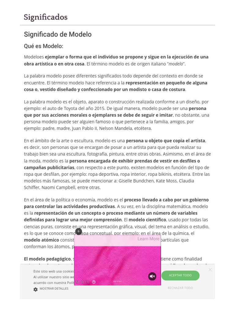 Definición y significados de modelo | PDF | Patentar | Átomos