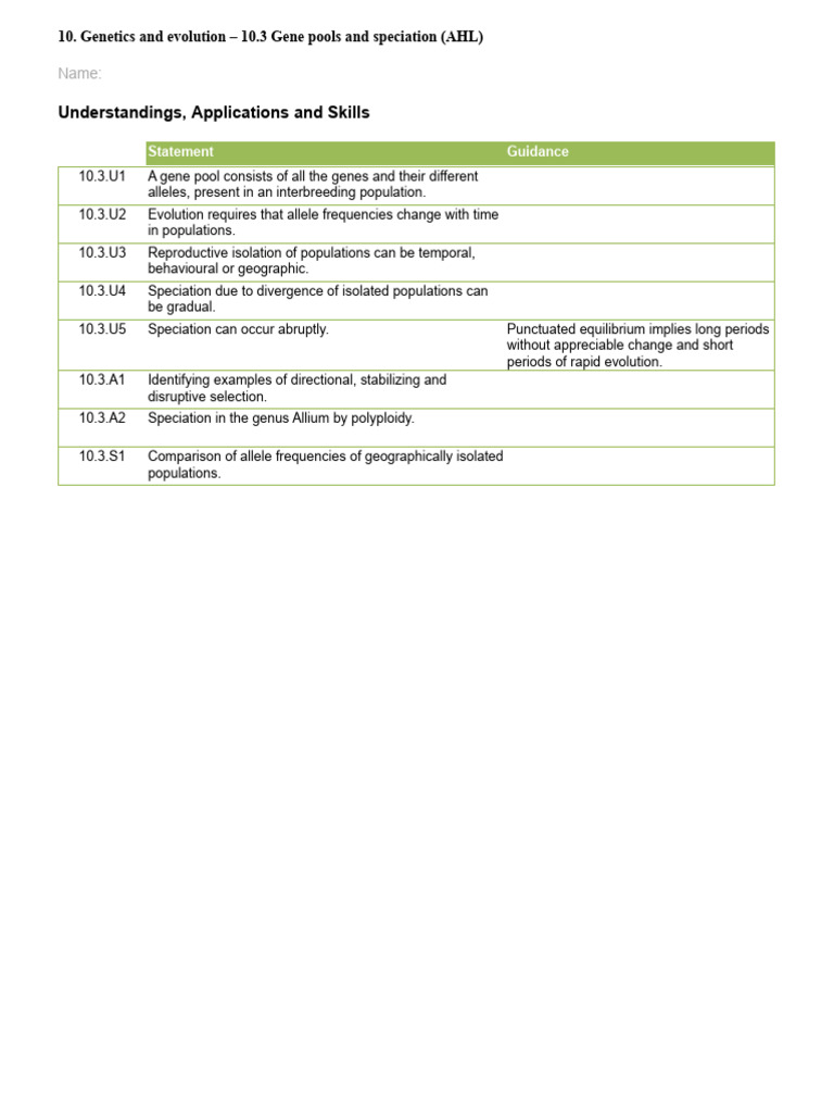 Gene Pools and Speciation Overview | PDF | Evolution | Population Genetics