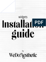 Installation Guide Widgets