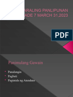 Araling Panlipunan Grade 7 March 31 2023