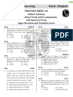 Railways - Practice Sheet - 01