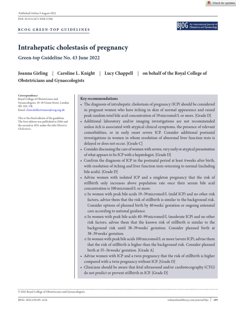 BJOG 2022 Girling Green Top Guideline No 43 June 2022 PDF