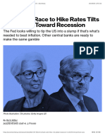 Central Bank Rate Hikes Risk Global Recession in 2023 - Bloomberg